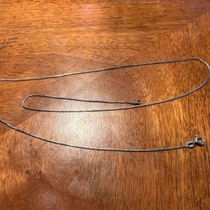 Vintage 925 fine square snake chain with spring clasp 24 inches